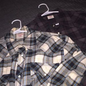 Package deal 2 true religion plaid shirts